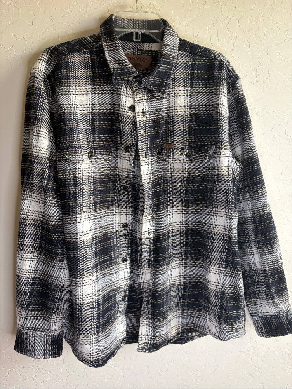 Orvis Black and White Plaid Lightweight Shirt Jacket
